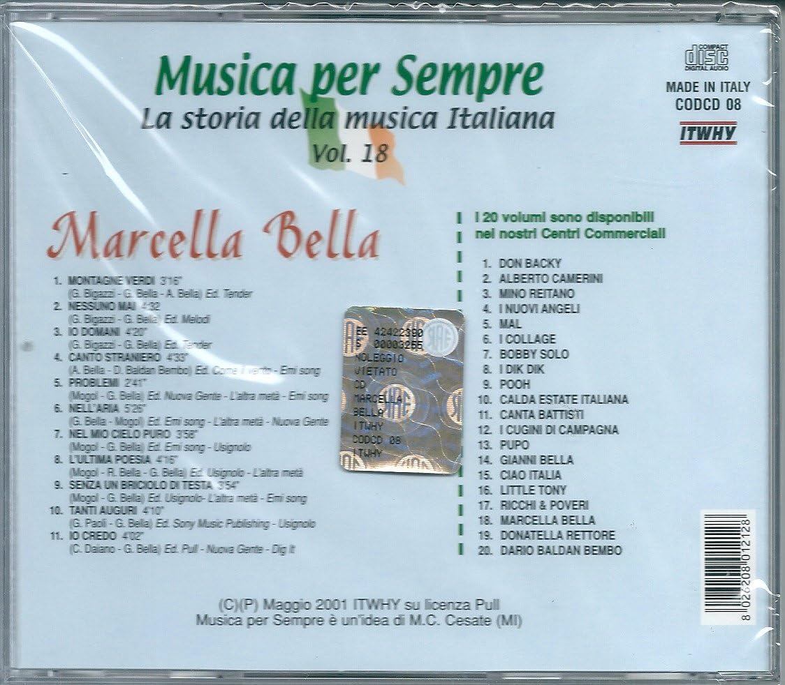 Musica per Sempre vol. 18 Marcella Bella La storia della Musica Italiana