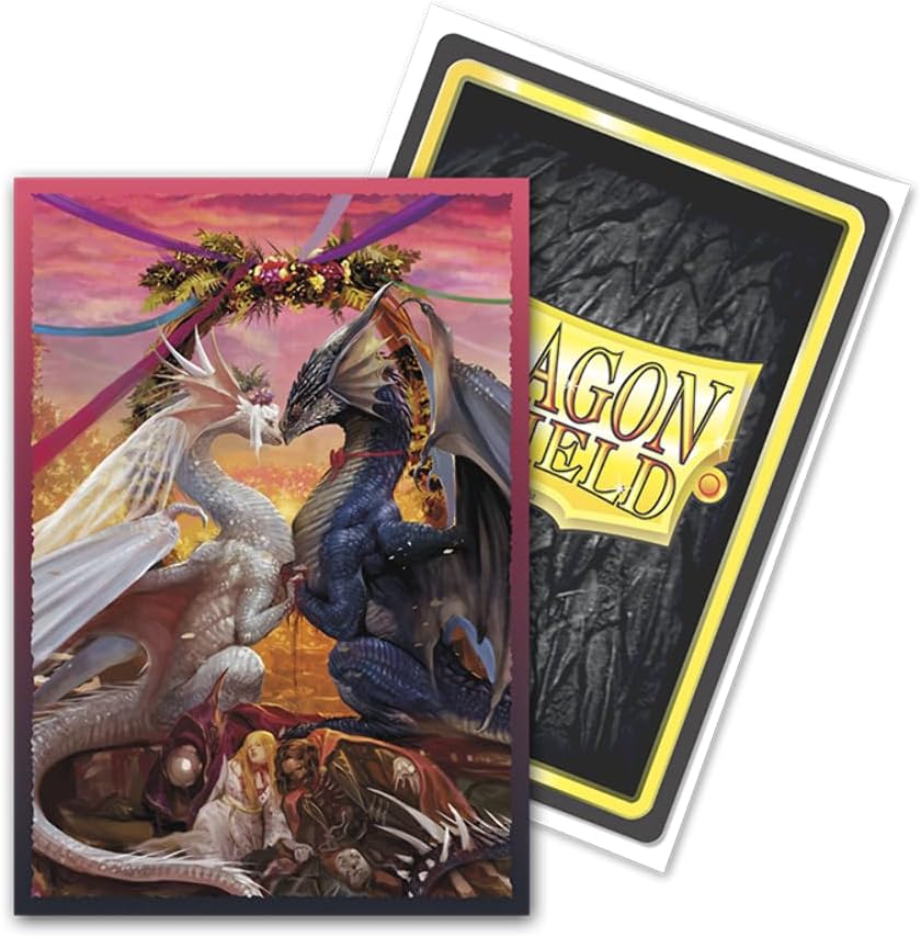 Arcane Tinmen Dragon Shield Sleeves: Brushed Japanese Size - Valentine Dragons 2023