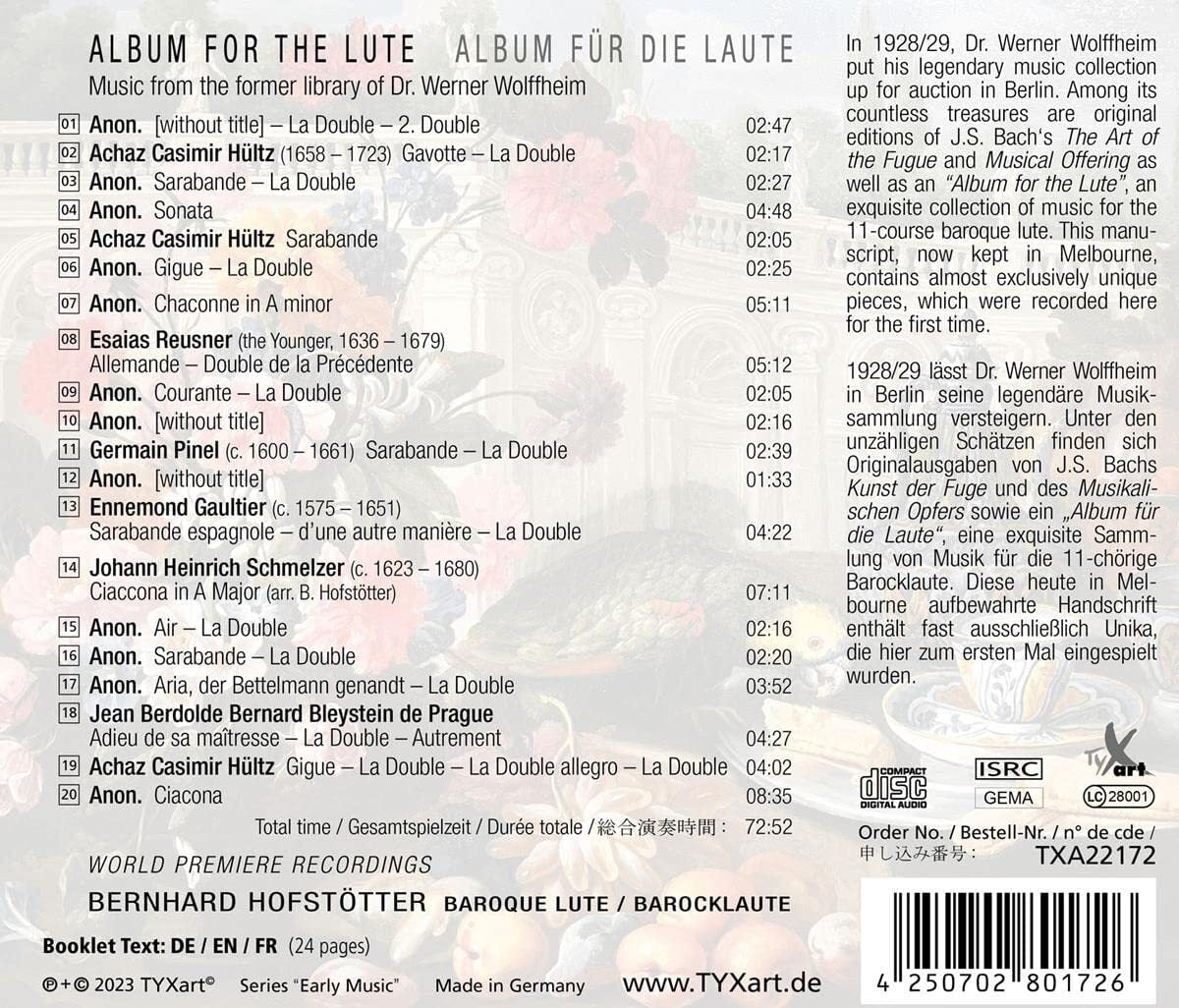 Album for the Lute: Music from the Former Library...