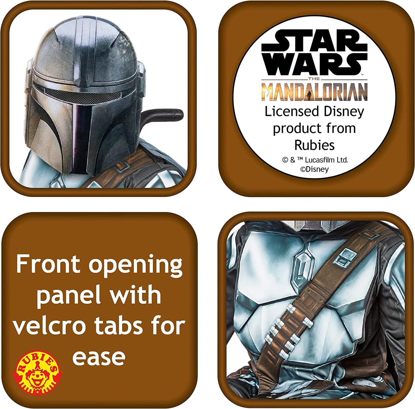 Rubies Official Star Wars The Mandalorian Adaptive Child Costume, Kids Fancy Dress Halloween