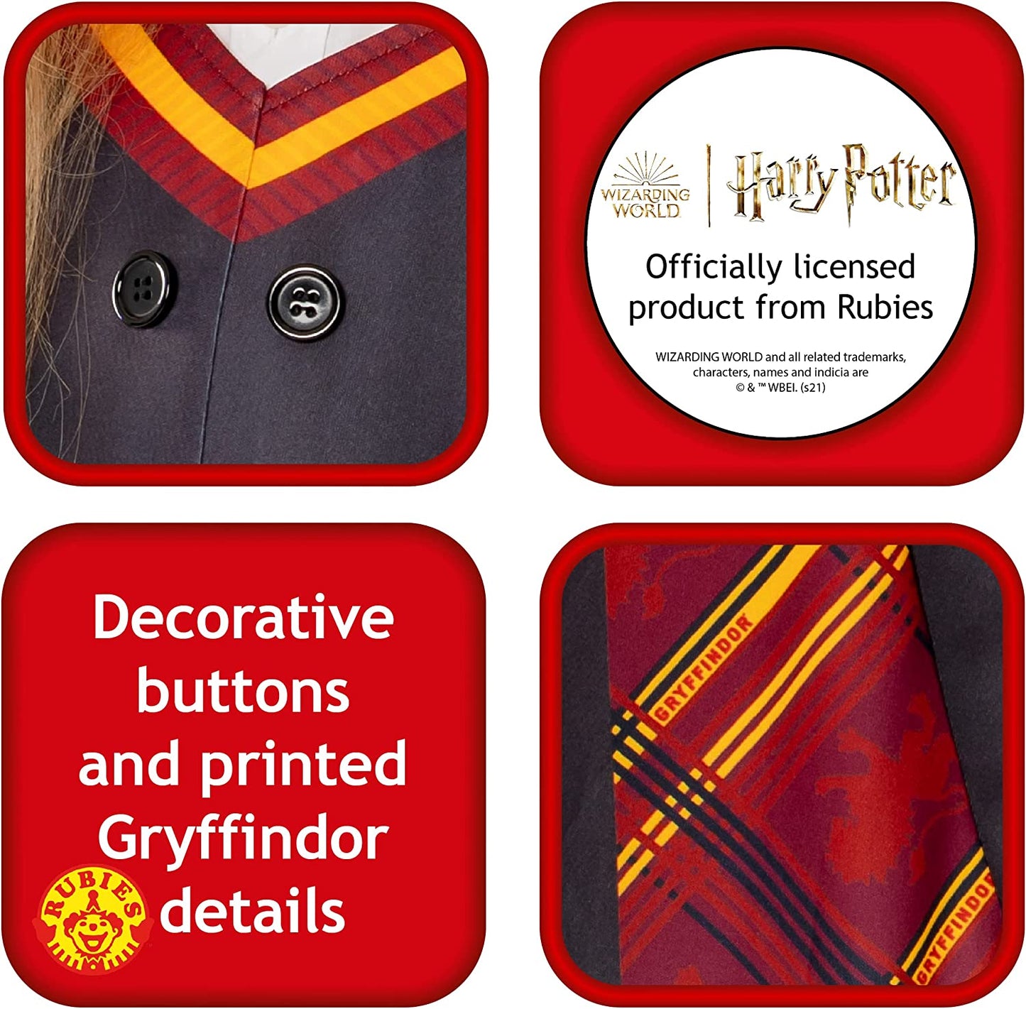 Rubie's Official Harry Potter Gryffindor Child Tunic, Kids Fancy Dress