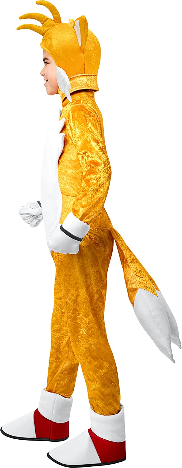 Rubie's Official Sonic The Hedgehog Tails Deluxe Child Costume, Kids Fancy Dress