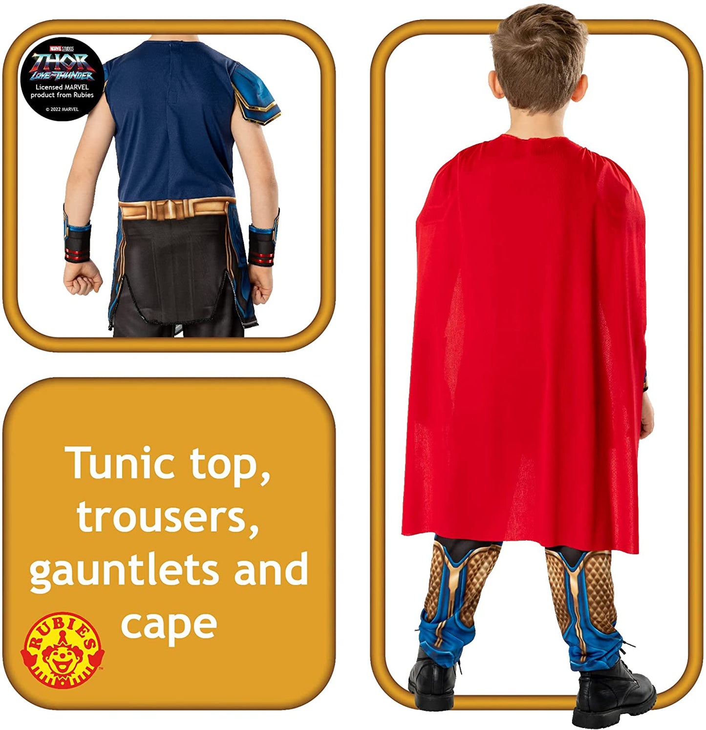 Rubies Official Marvel Thor: Love and Thunder Thor Deluxe Child Costume, Kids Fancy Dress