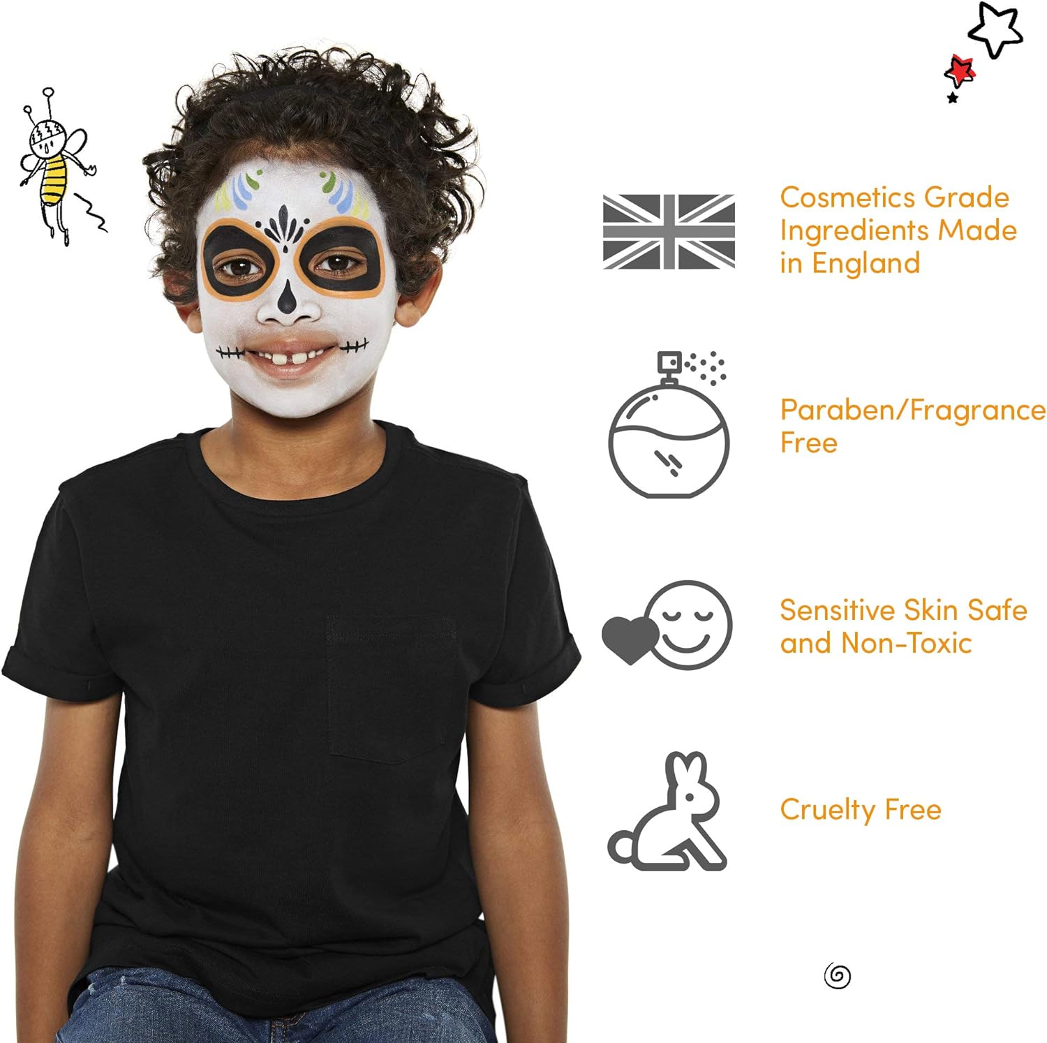 Snazaroo Metallic Face and Body Paint for Kids and Adults, Gold Colour, Water Based, Easily Washable, Non-Toxic, Makeup, Body Painting for Parties, for Ages 3+ Gold Metallic