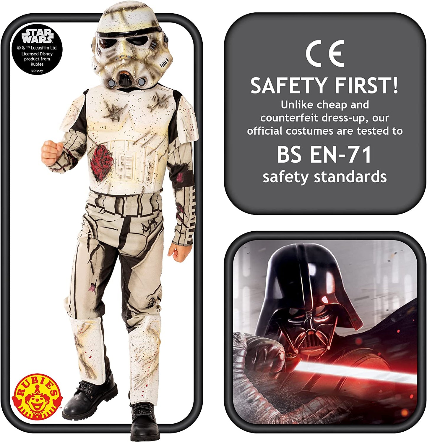 Rubies Official Disney Star Wars Death Trooper, Kids Storm Trooper Zombie Halloween Costume Halloween Halloween