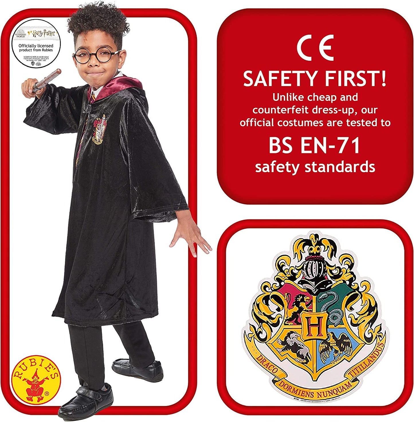 Rubie's Official Harry Potter Gryffindor Deluxe Robe Childs Costume
