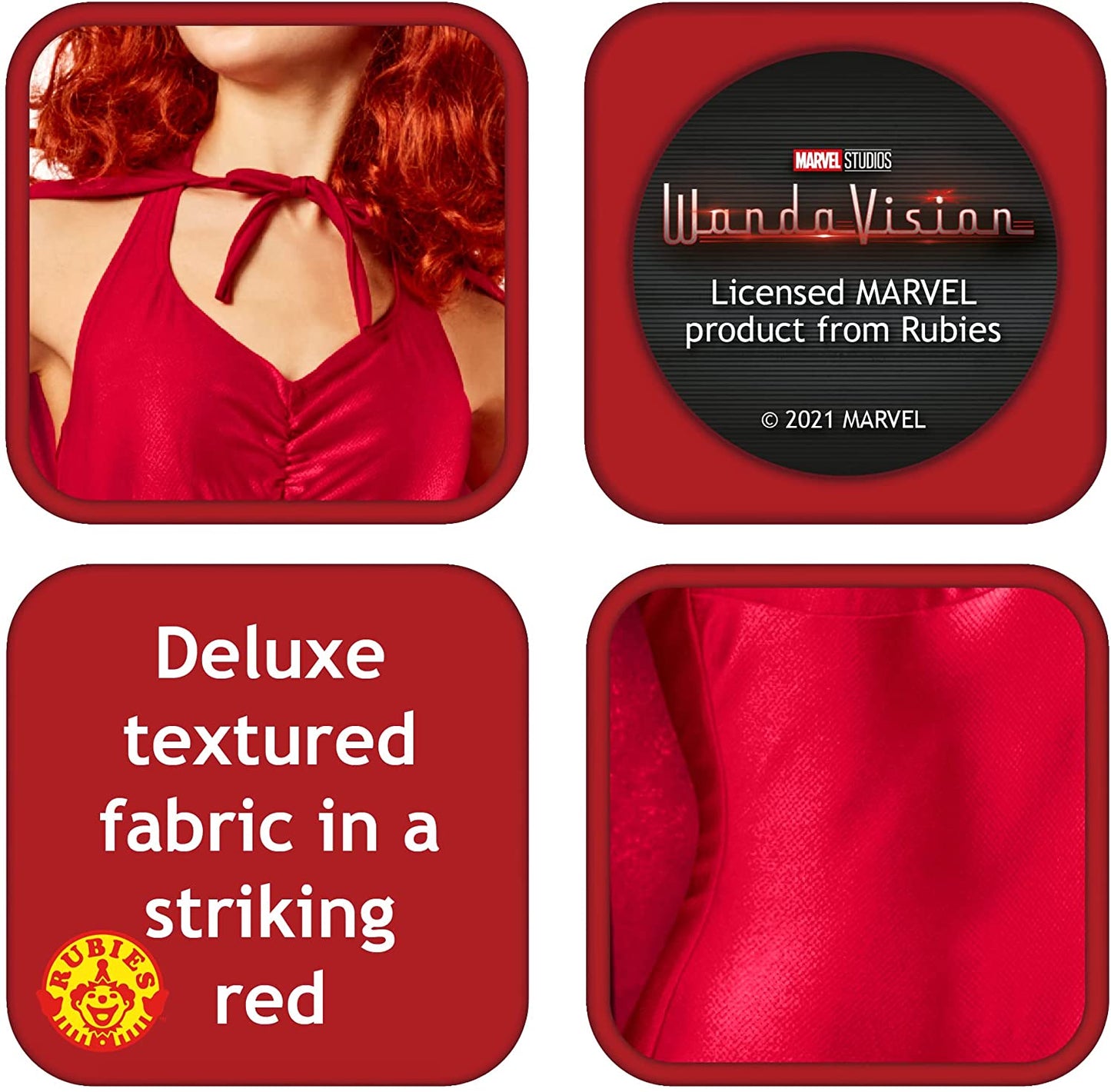 Rubie's Offizielles Disney Marvel Wanda Kostüm für Erwachsene, Superhelden-Kostüm für Damen