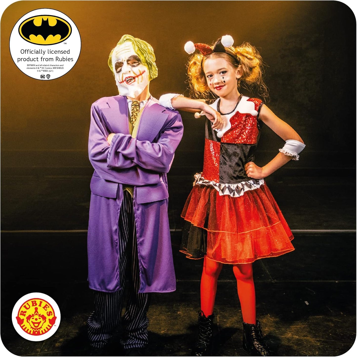 Rubies Official DC Super Villians Harley Quinn Tutu Dress, Kids Fancy Dress