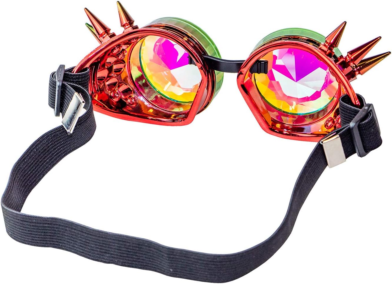 KALEIDOSCOPE GOGGLES GREEN & RED - FANCY DRESS