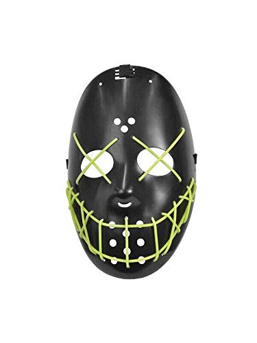 Bristol Novelty- Máscara Anarchy Glow | Negro | Paquete de 1, Multicolor, Talla única (PM180