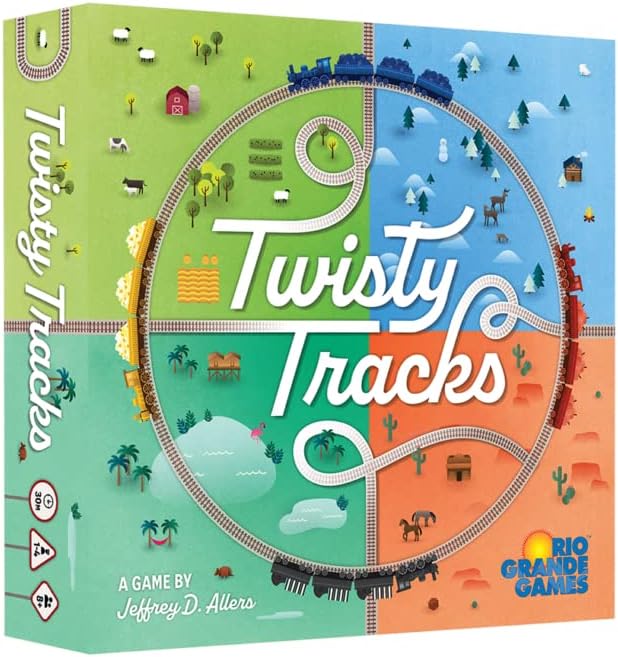 Twisty Tracks - Train Navigation & Building Family Game, Rio Grande Games, Strategy Board Game, for Ages 10 and Up, 1-4 Players, 30 Minute Playing Time