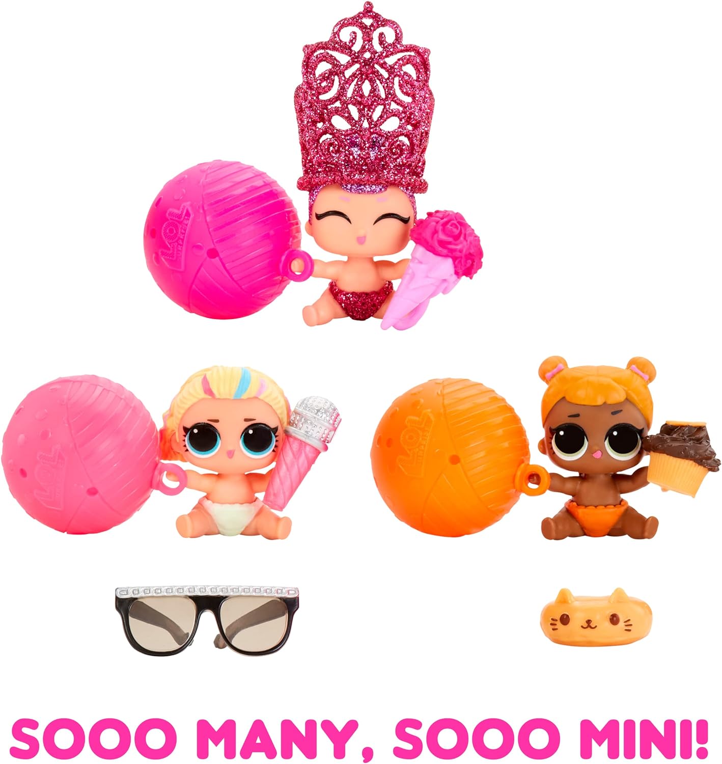 L.O.L. Surprise! LOL Surprise Sooo Mini Lil Sisters - Surtido Aleatorio - Incluye Muñeca Lil Sister Coleccionable Edición Limitada, 5 Sorpresas y Bolas Sorpresa Mini LOL - Regalo para niños de 4+ años
