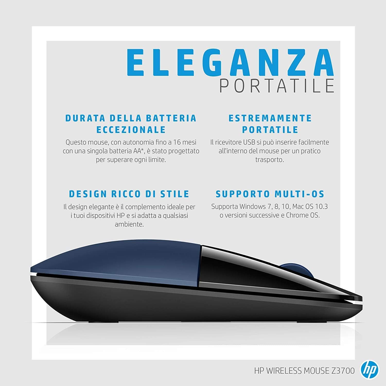 HP Z3700 Mouse Wireles Lumiere