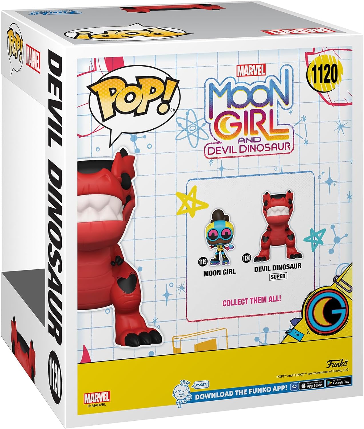Funko POP! Super: Devil Dino - Moon Girl and Devil Dino - Collectable Vinyl Figure - Gift Idea - Official Merchandise - Toys for Kids & Adults - Comic Books Fans - Model Figure for Collectors