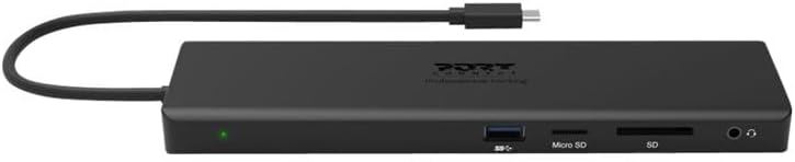 Port Connect - Estación de Acoplamiento (100 W, 4 K, USB-C, 100 W), Color Negro