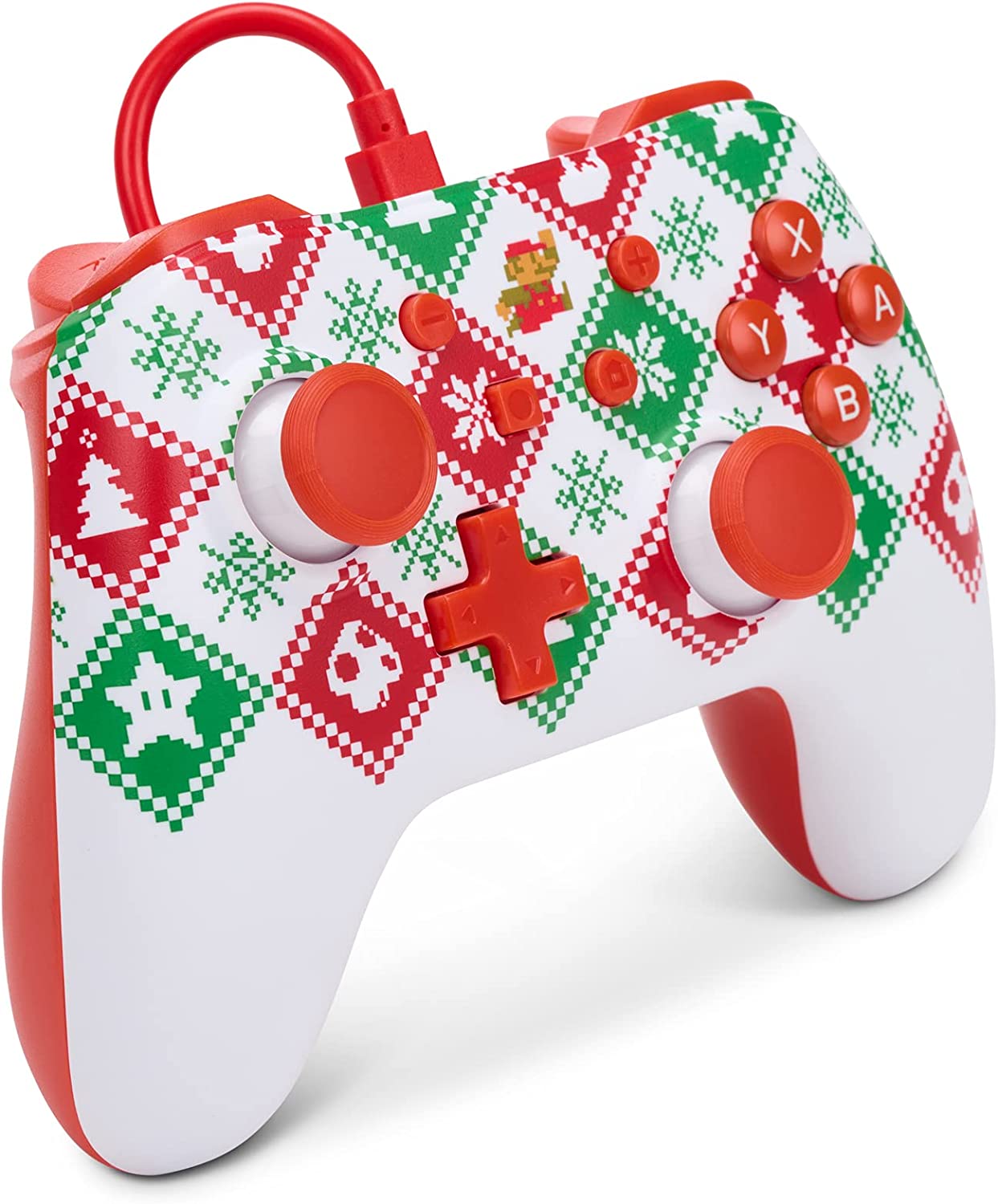 PowerA Wired Controller for Nintendo Switch - Mario Holiday Sweater