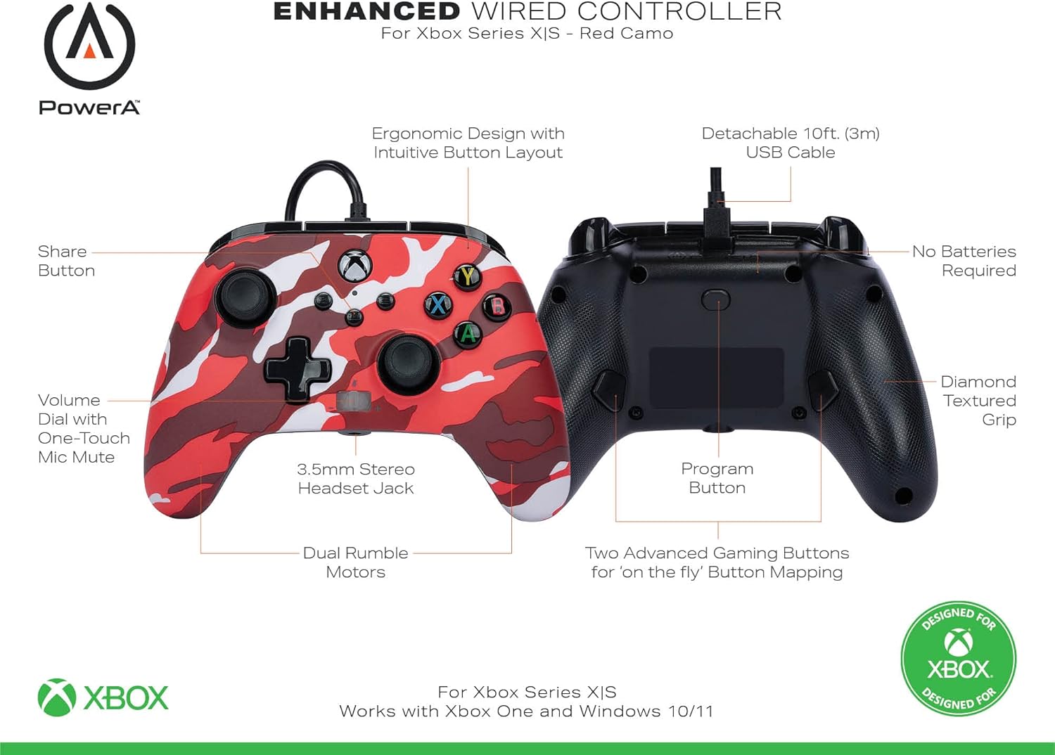 Controller cablato avanzato PowerA per Xbox Series X|S