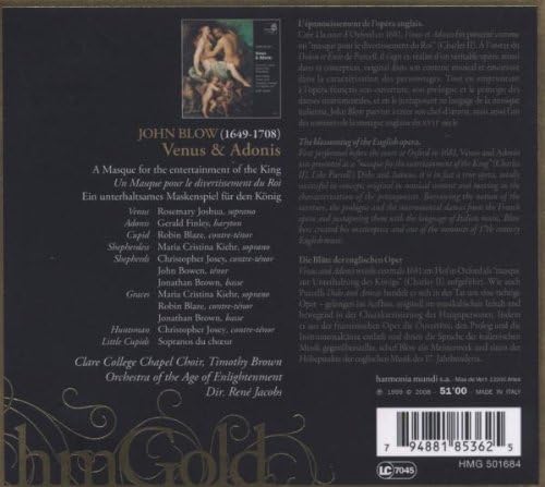 Venus and Adonis (Jacobs, Oae, Clare College Chapel Choir)
