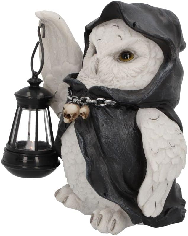 Nemesis Now Reapers Flight Owl Lantern Figurine, White 17cm