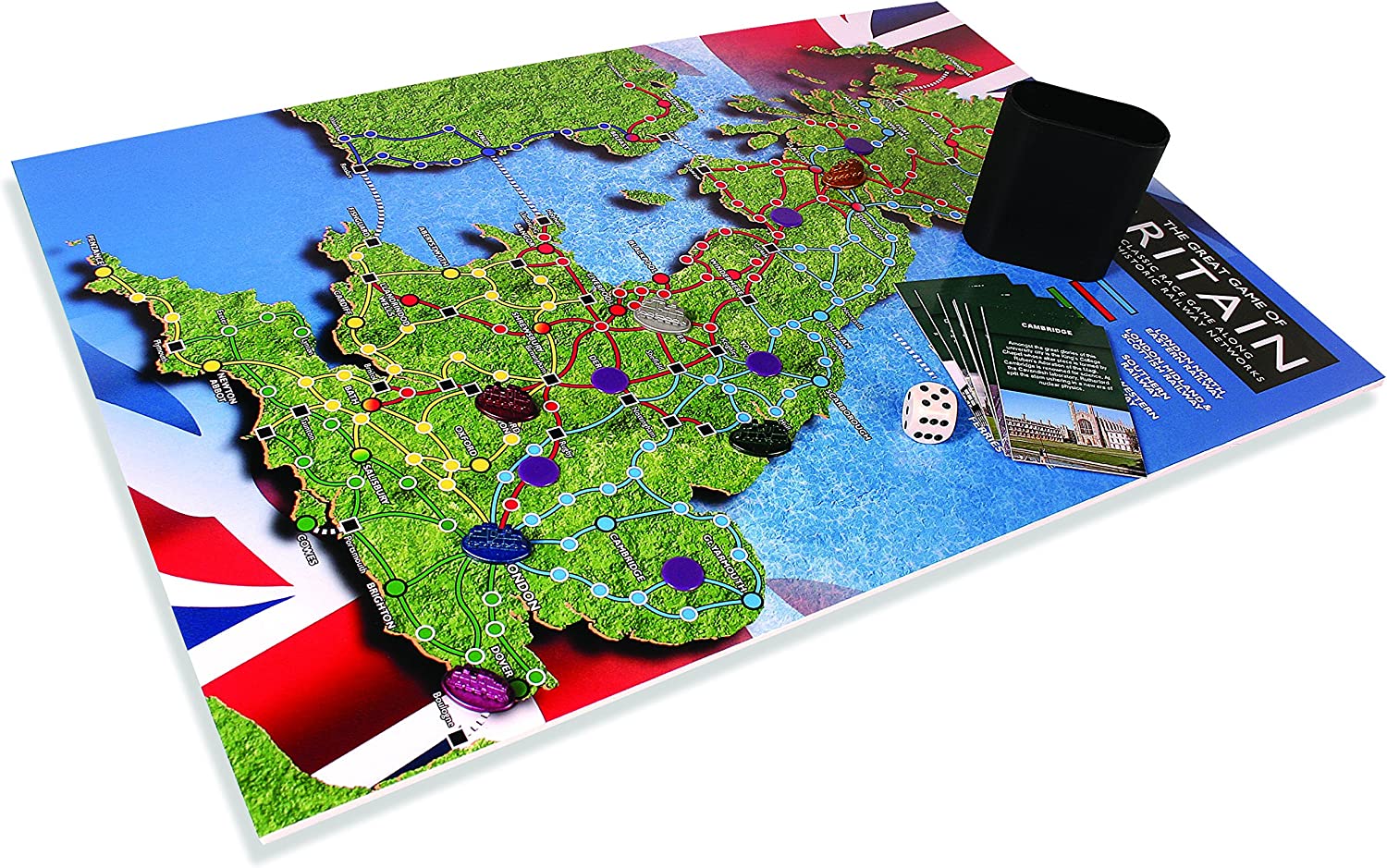 IDEAL | The Great Game of Britain: The classic race game along Britain's historic railway networks | Classic Board Games | For 2-6 Players | Ages 7+, Nylon/a