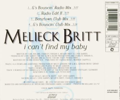 Melieck Britt: I Can't Find My Baby