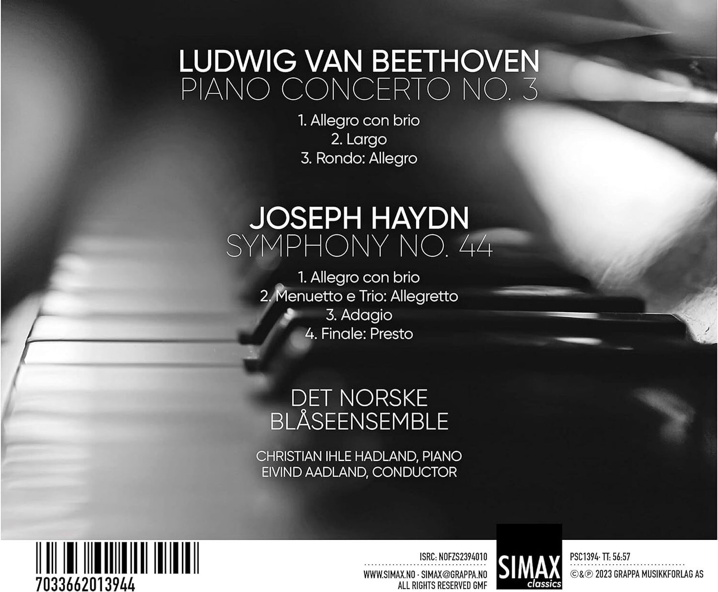 Ludwig Van Beethoven: Piano Concerto No. 3/Joseph Haydn:...