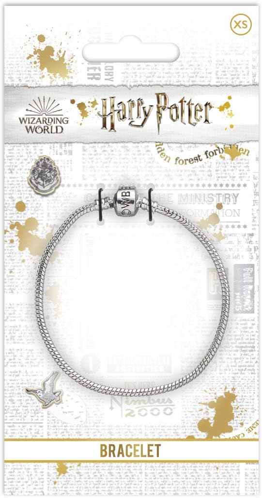 The Carat Shop Official Licensed Harry Potter Silver Charm Bracelet for Harry Potter Slider Charms (Available in 4 Sizes