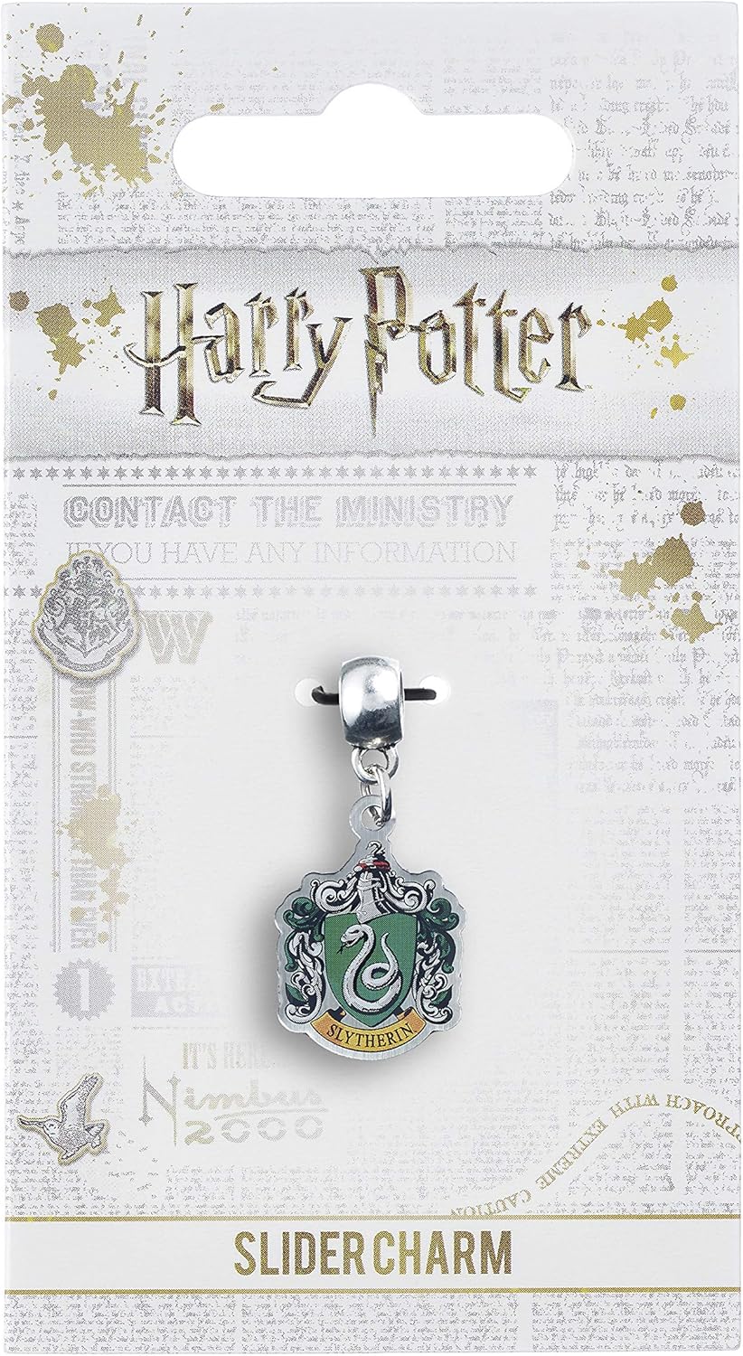 Harry Potter OFFICIAL Slytherin Ravenclaw Hufflepuff Gryffindor House Cup Slider Charm Bead The Carat Shop Bracelet