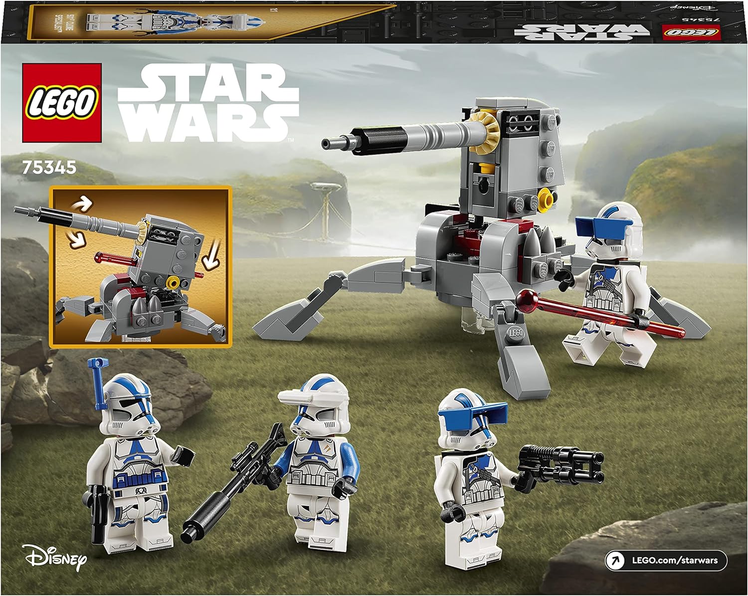 LEGO 75345 Star Wars 501st Clone Troopers Battle Pack Set, Buildable Toy