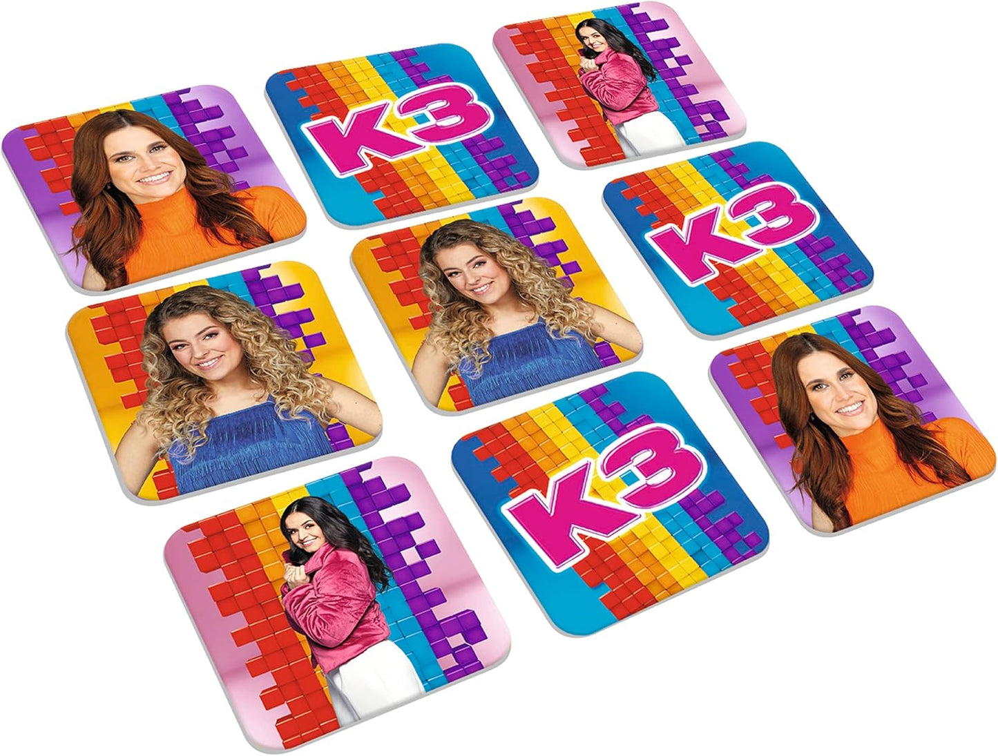K3 : kartonnen 4 in 1 spel - met memo, domino, puzzel en lotto spel