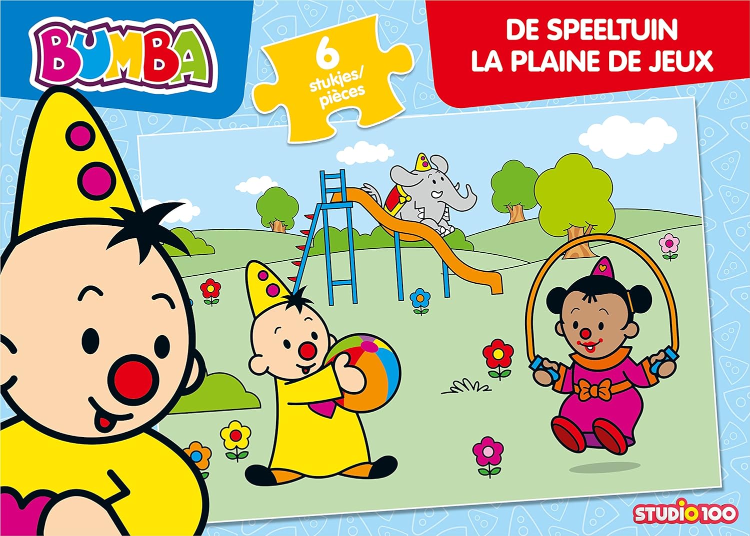 Bumba - kartonnen puzzel van 6 stukjes - De speeltuin