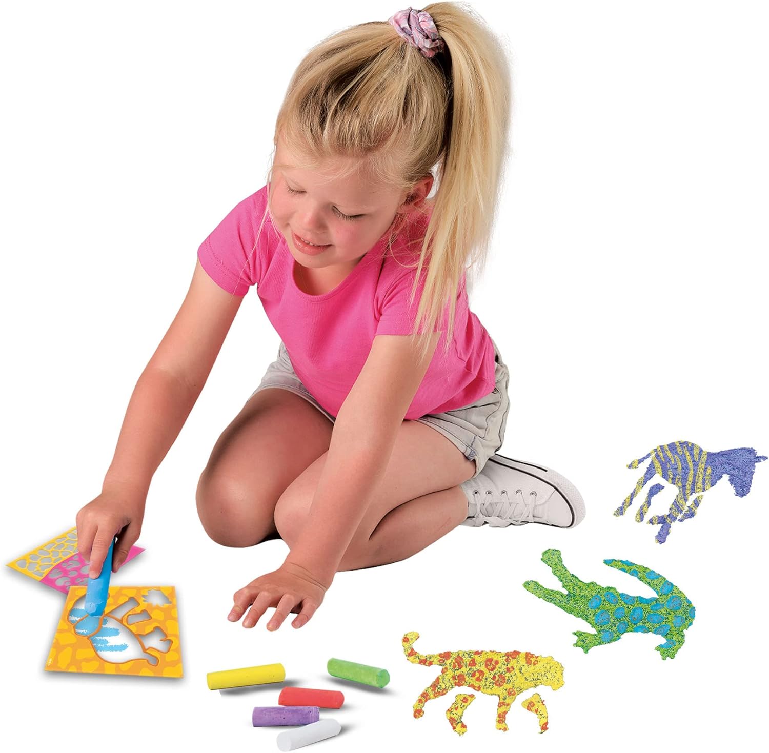 SES Creative 02204 Playground Chalk Safari, White, 1 stück (1er Pack