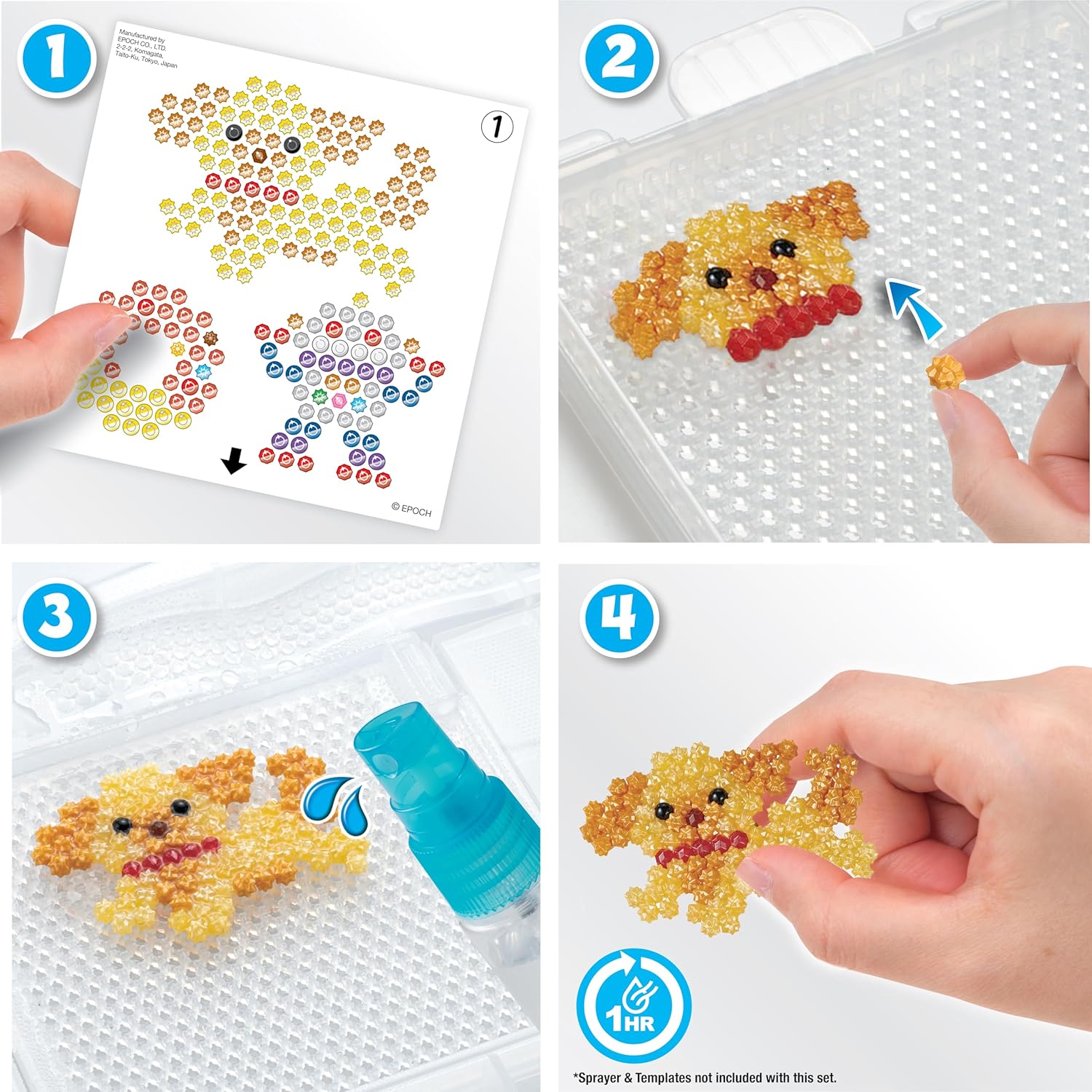 Aquabeads Shiny Bead Pack, Multicolour, Art & Craft Bead kit 31995