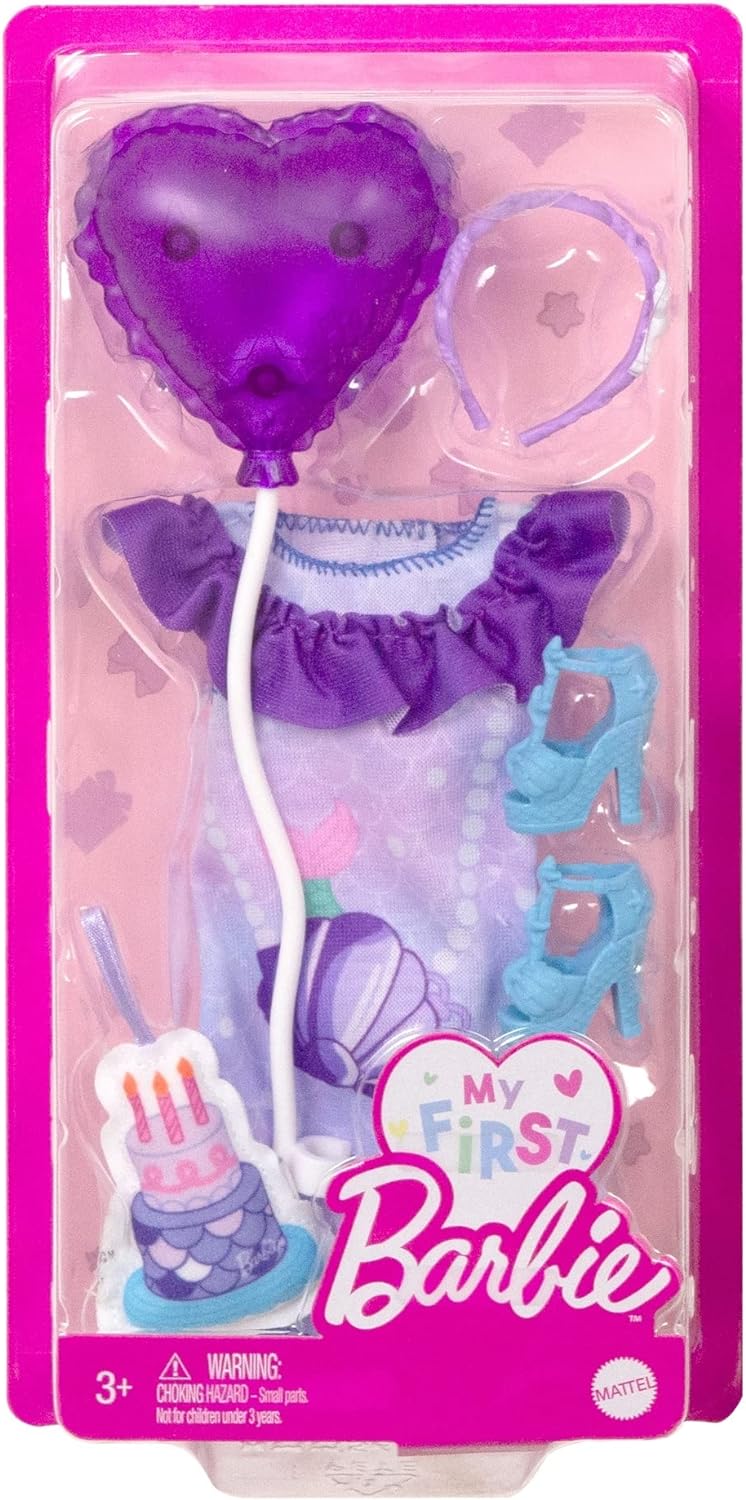 Barbie Clothes, Preschool Toys, My First Fashion Pack, Mermaid-Theme Birthday Accessories, Easy Dress-Up, Party Supplies