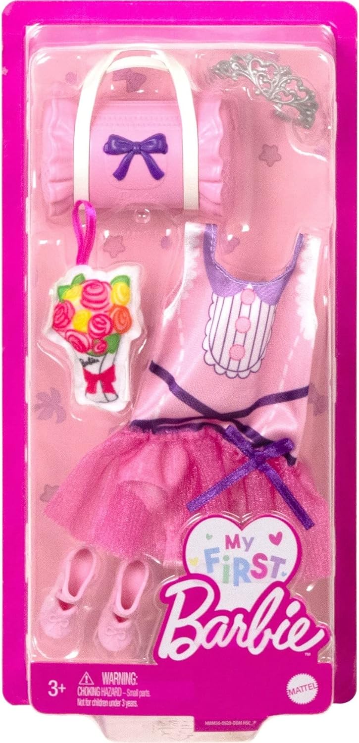 Barbie Clothes, Preschool Toys, My First Fashion Pack, Tutu Leotard, Easy Dress-Up Play, Ballet and Dance Accessories