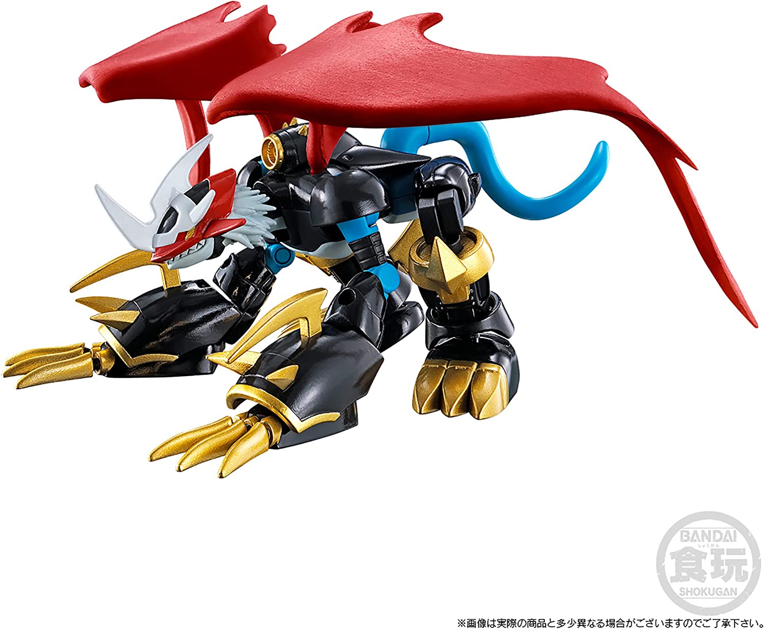 BANDAI CT2611509 Shokugan 10cm Tall Imperialdramon Toy with 2 Transforming Modes Shodo Action Figures Inspired by The Digimon Anime Series