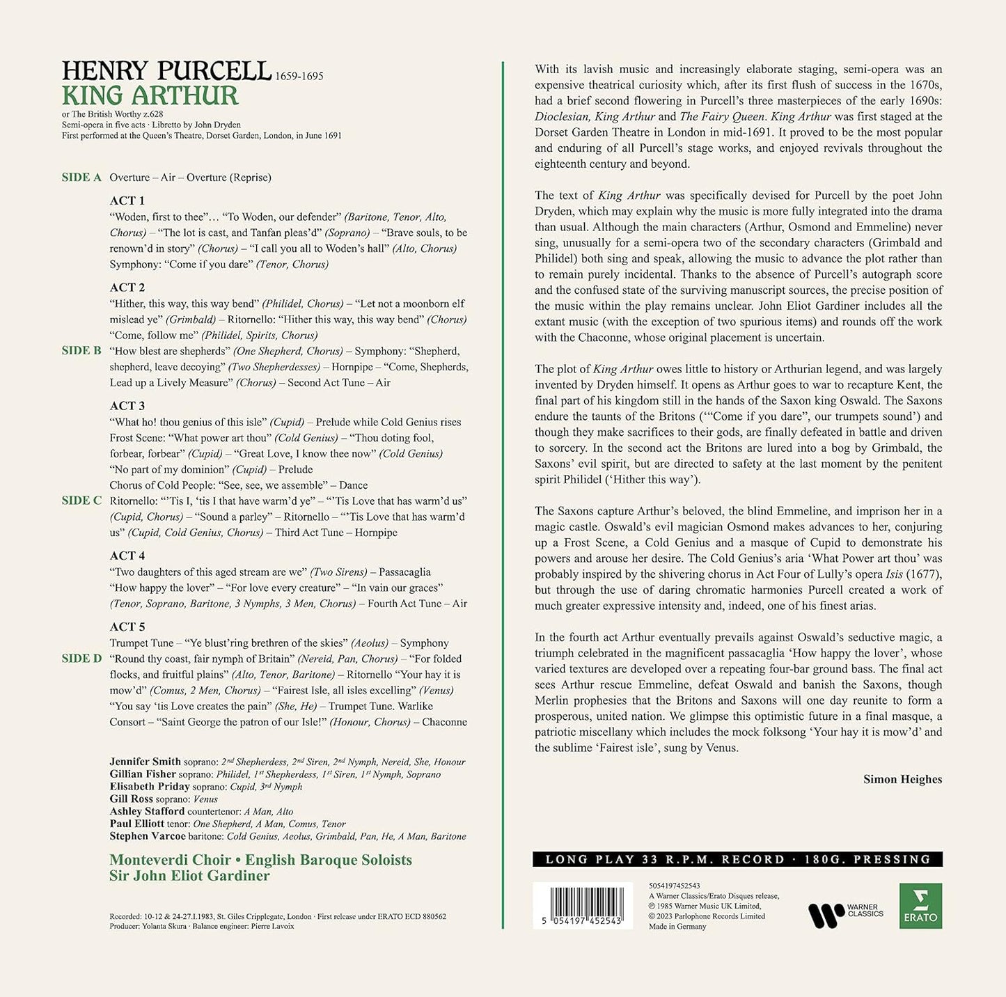 Purcell: King Arthur