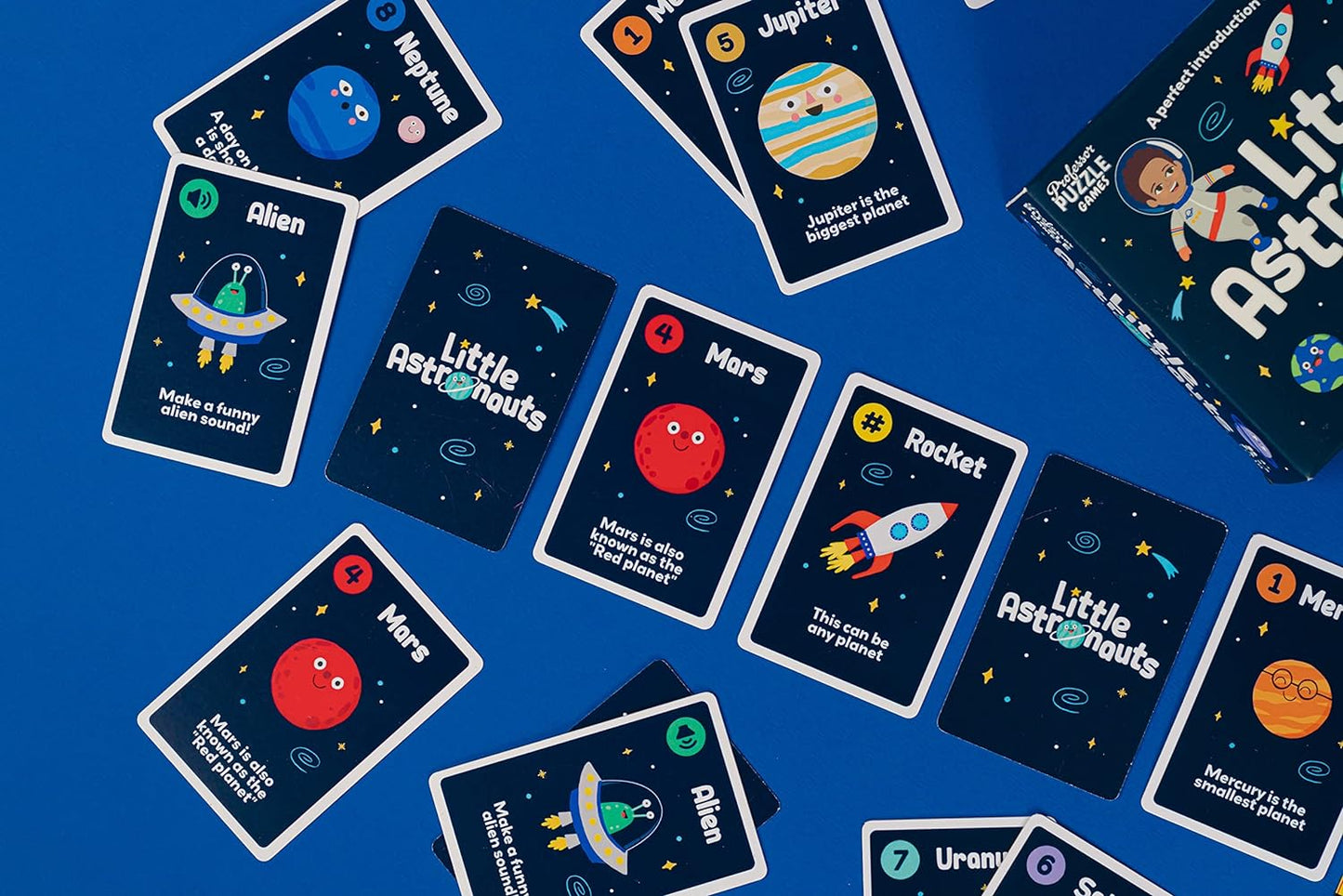 Professor Puzzle | Little Astronauts | Card Game | Ages 4+ | 2-5 Players | 10 Minutes Playing Time