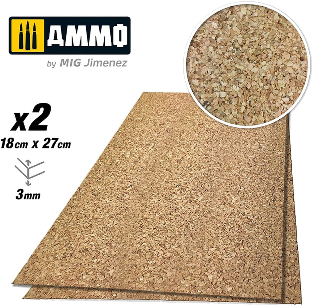 Ammo Mig Jimenez - Ammo Create Cork Medium Grain 3mm 2x