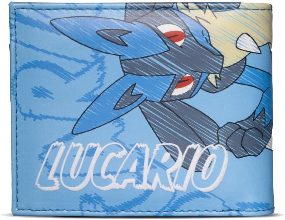 Pokemon Lucario #448 All-Over Print Bi-Fold Wallet Male Blue MW608606POK