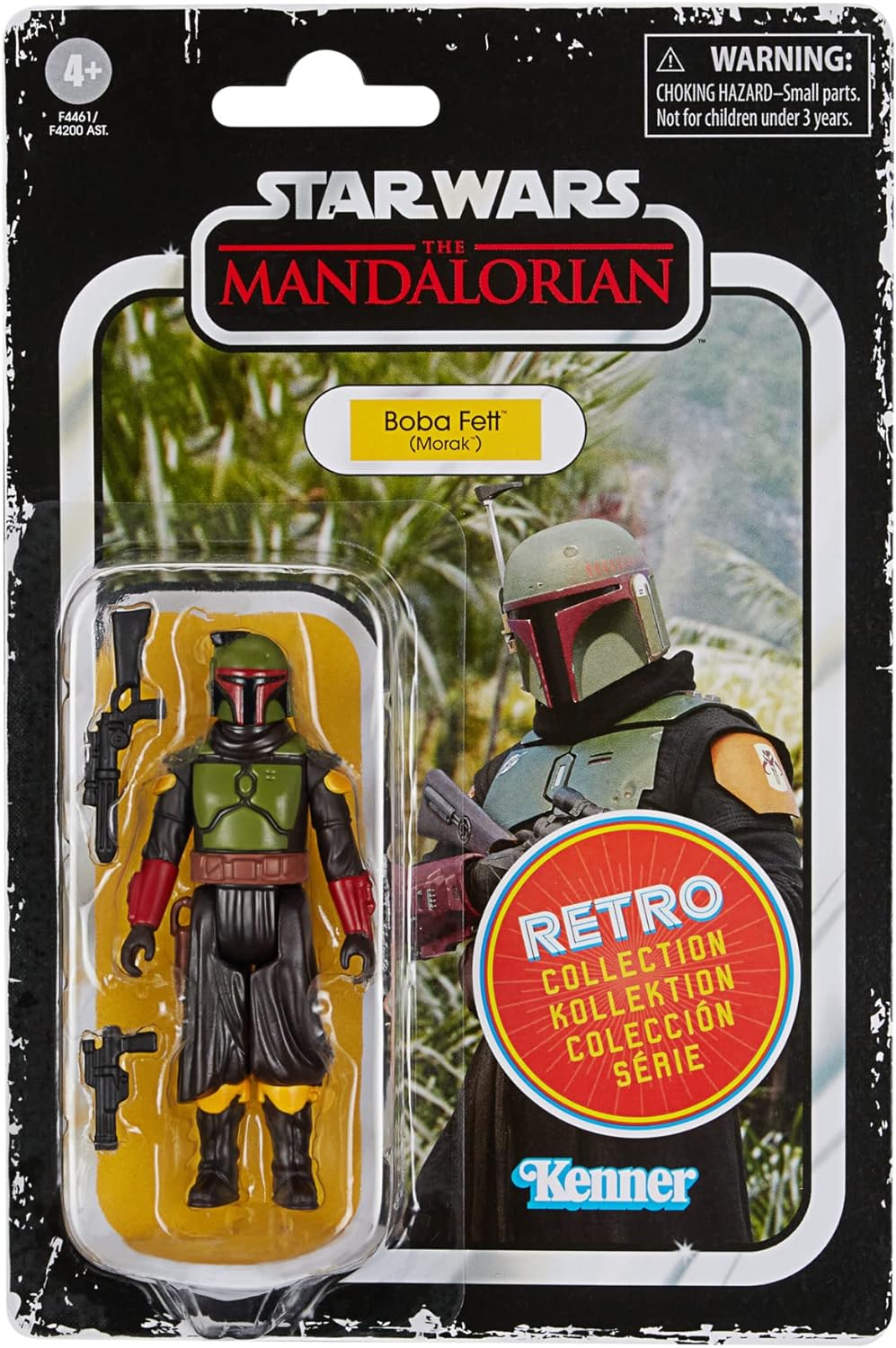 Star Wars Hasbro colección Retro - Juguete Boba Fett (Morak) a Escala de 9.5 cm The Mandalorian, Figura de colección, Edad: 4 + (F4461
