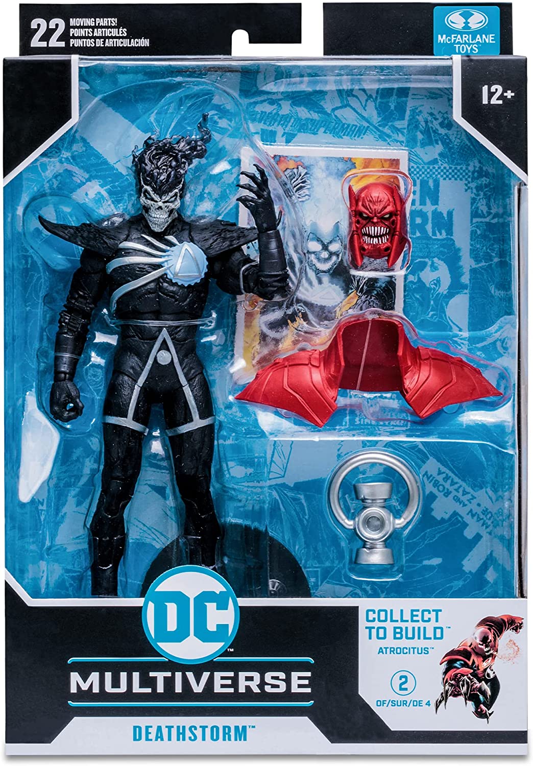 McFarlane Toys, 7-Inch DC Blackest Night Deathstorm Action Figure with 22 Moving Parts, Collectible DC Figure with Unique Collectible Character Card – Ages 12+