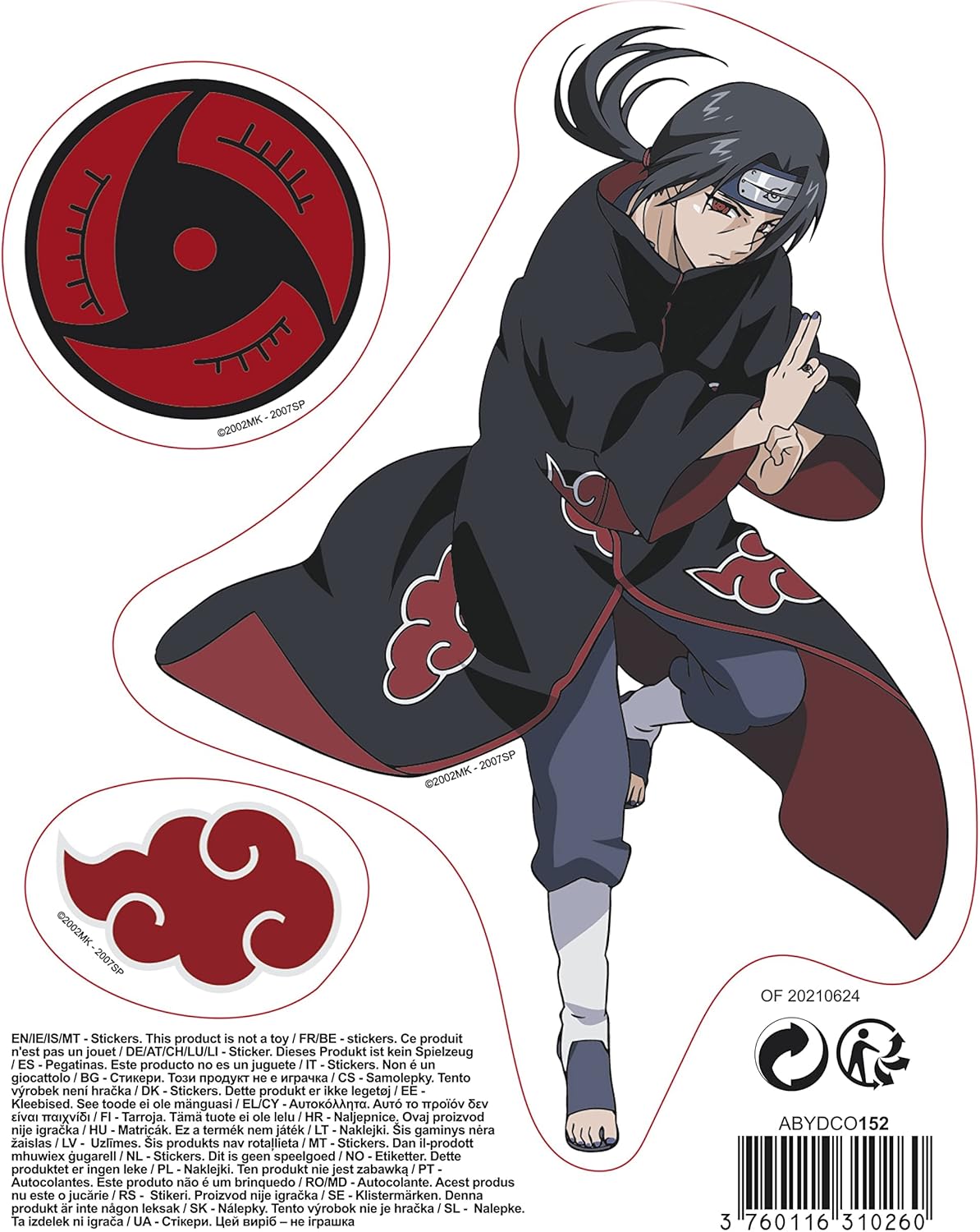 ABYstyle - NARUTO SHP - Stickers - 16x11cm - Sasuke / Itachi
