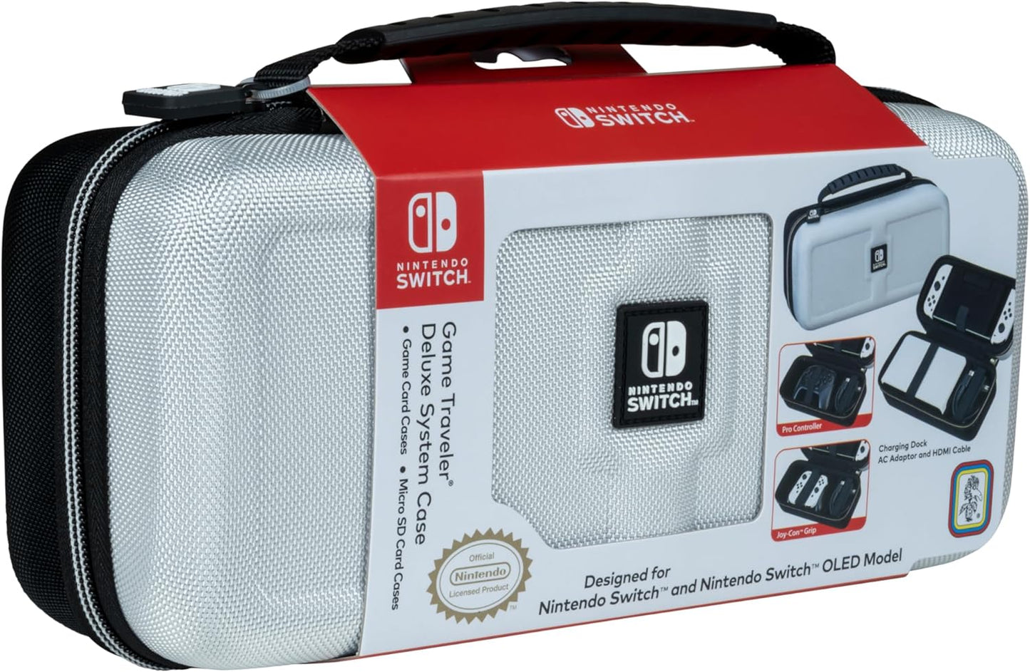 Bigben Official Traveler System Case - White (Nintendo Switch/Nintendo Switch OLED