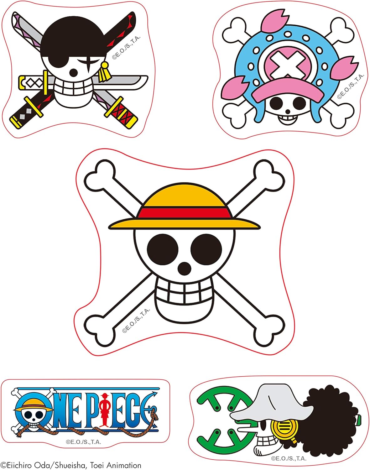 Abystyle ONE PIECE - Skulls - Set de 2 planches de stickers