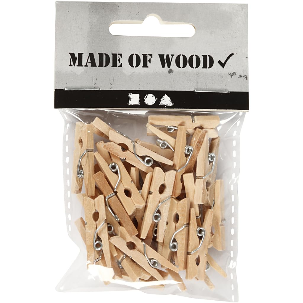 Holzklammer L 25 Mm B 3 Mm 30 Stck. Birke