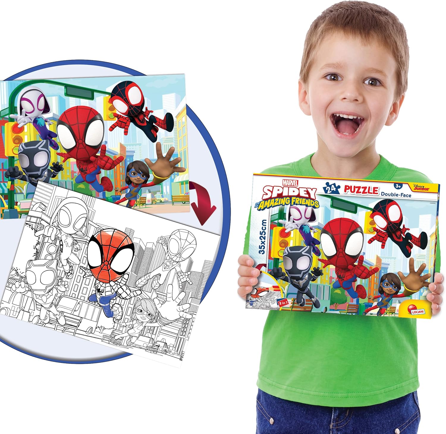 Liscianigiochi 99603 Lisciani Games Marvel Puzzle DF M-Plus 24 Spidey