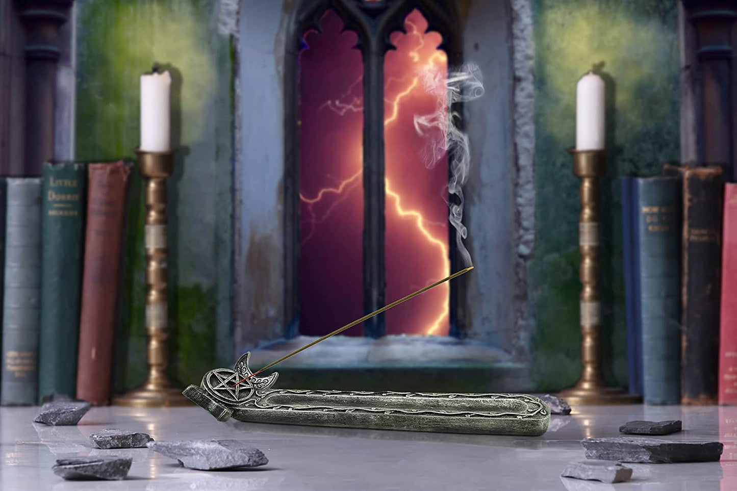 Twilight Triple Moon Incense Burner 27.3Cm