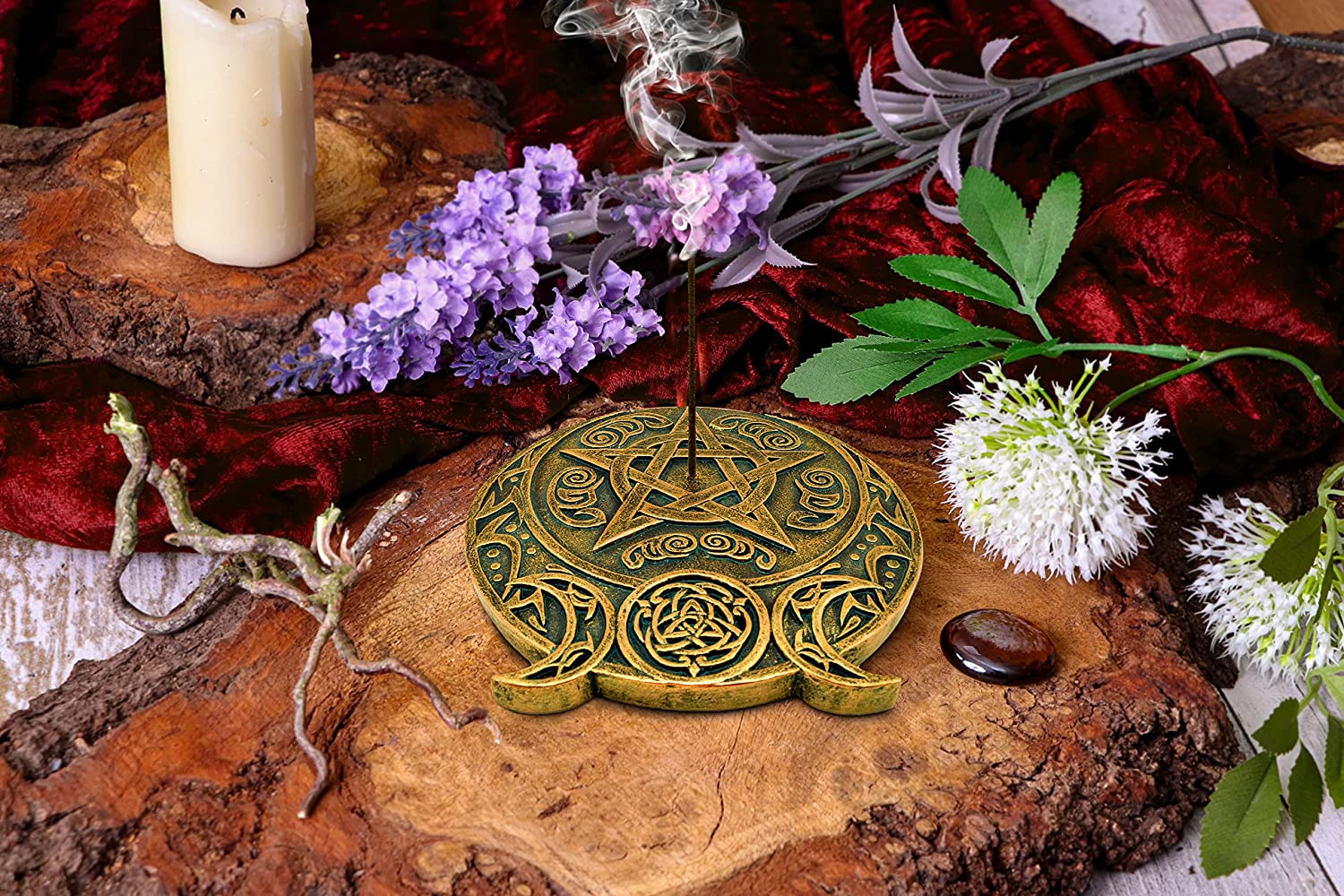 Triple Moon Fragrance Incense Burner 13.7Cm