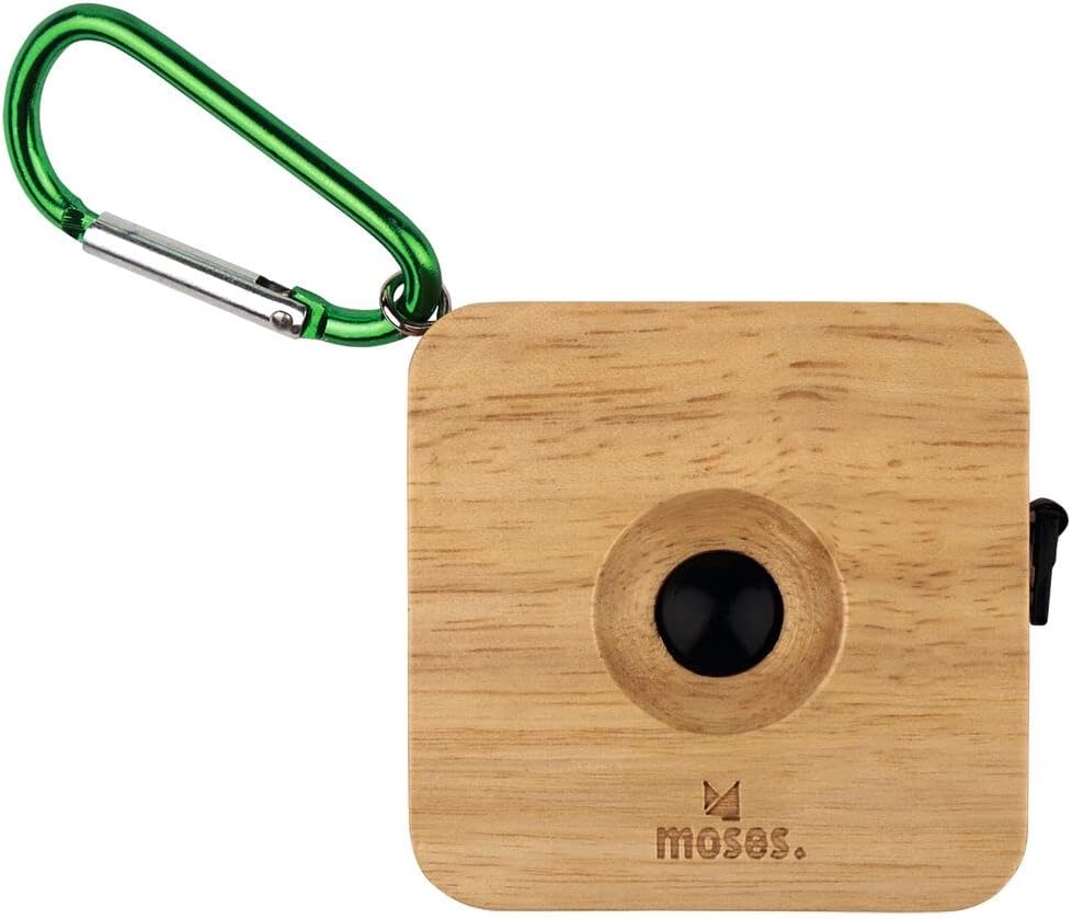 moses. Expedition Natur Tape Measure with Carabiner, Flexible Tape Measure with Stop & Go Automatic, Self-Reeling Pocket Tape Measure for Children, Double-Sided Divisions: cm-mm-Inch Scale up to 150